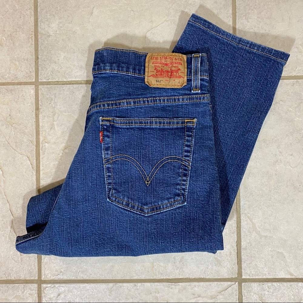 Levi’s 512 Classic Slim Stretch Jeans Tapered Leg Sz. 12 High Rise Mom Je…